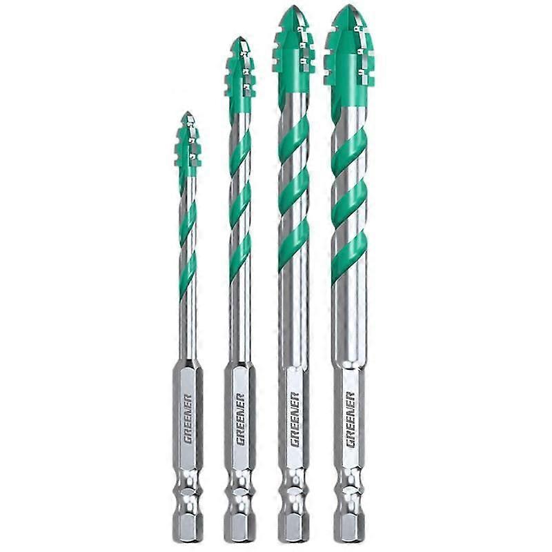 Eccentric drill bits set for wood tile 4pcs four-flute sawtooth