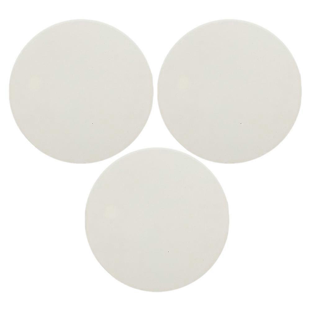 White Ceramic Coasters for Home Use Perfect for DIY Projects and Protecting Surfaces 3pcs