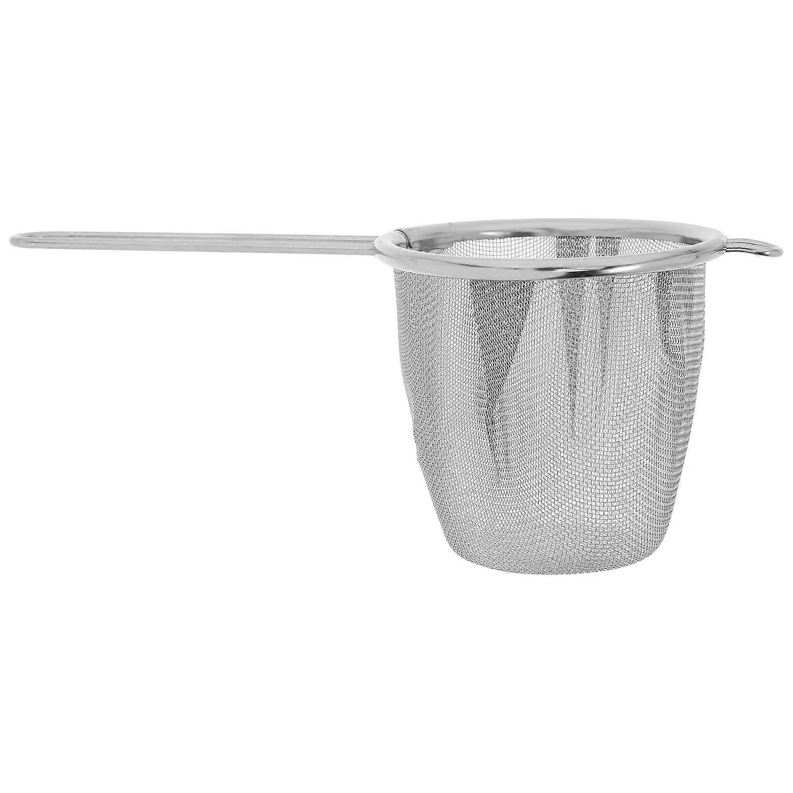 Tea Steeper Stainless Steel Bar Strainer Office Workers Single Handle Design 1Set