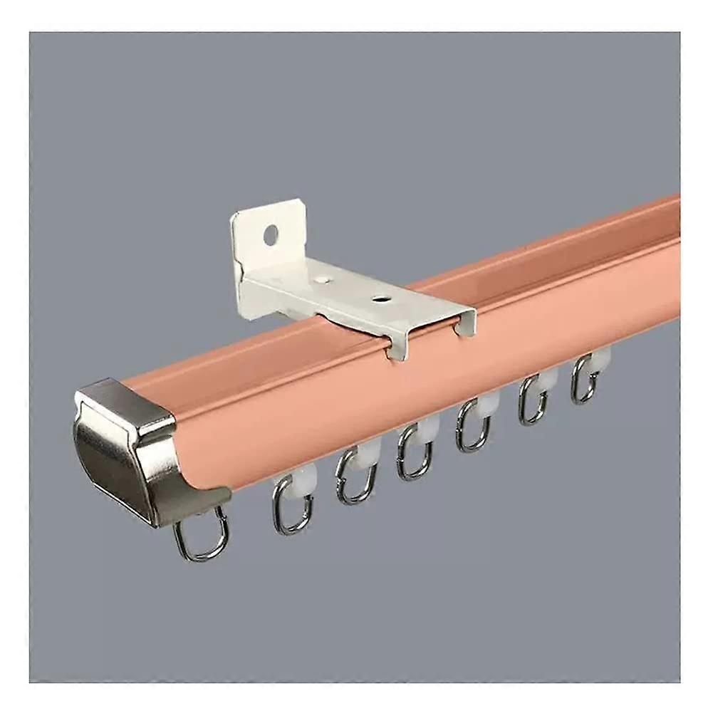 Ceiling Mounted Curtain Track with Smooth Silent Gliding, Heavy Duty 1.9m Pink Room Divider Rail