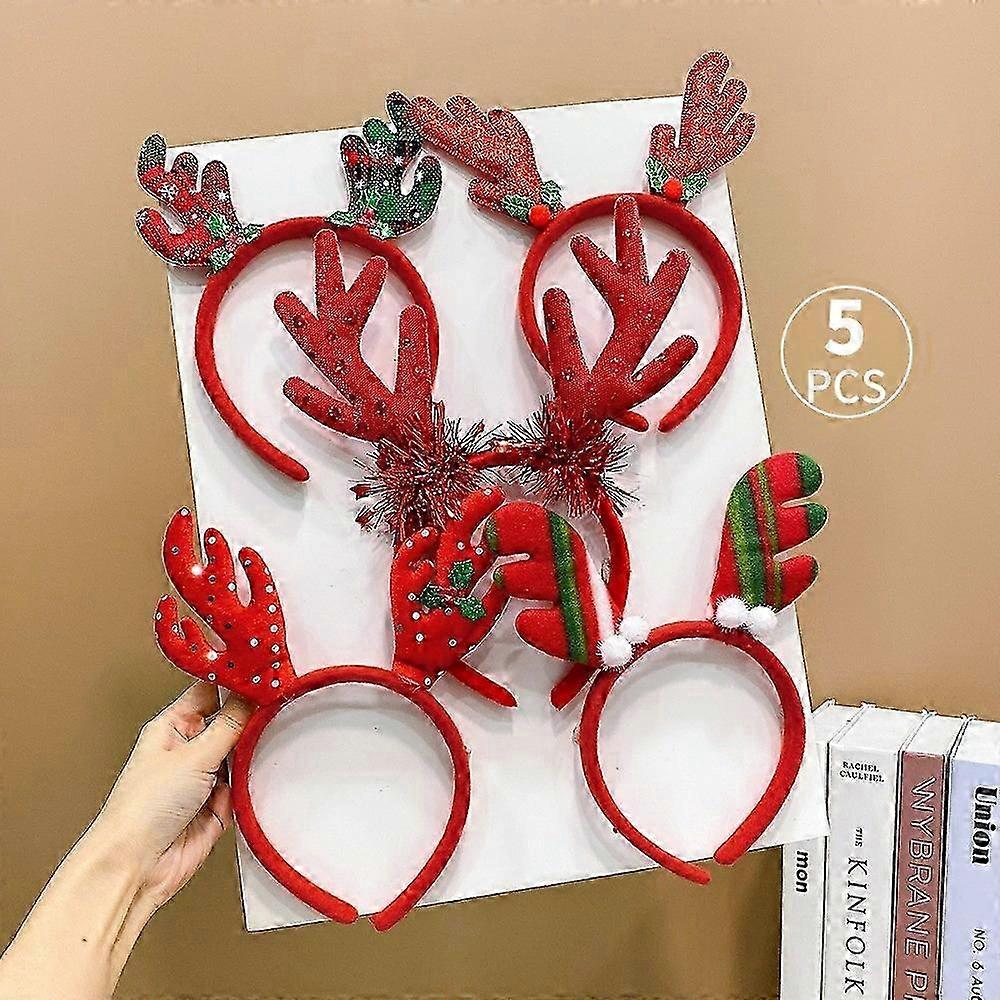 Tiara de Natal com tema de boneco de neve e conjunto de 5 peças