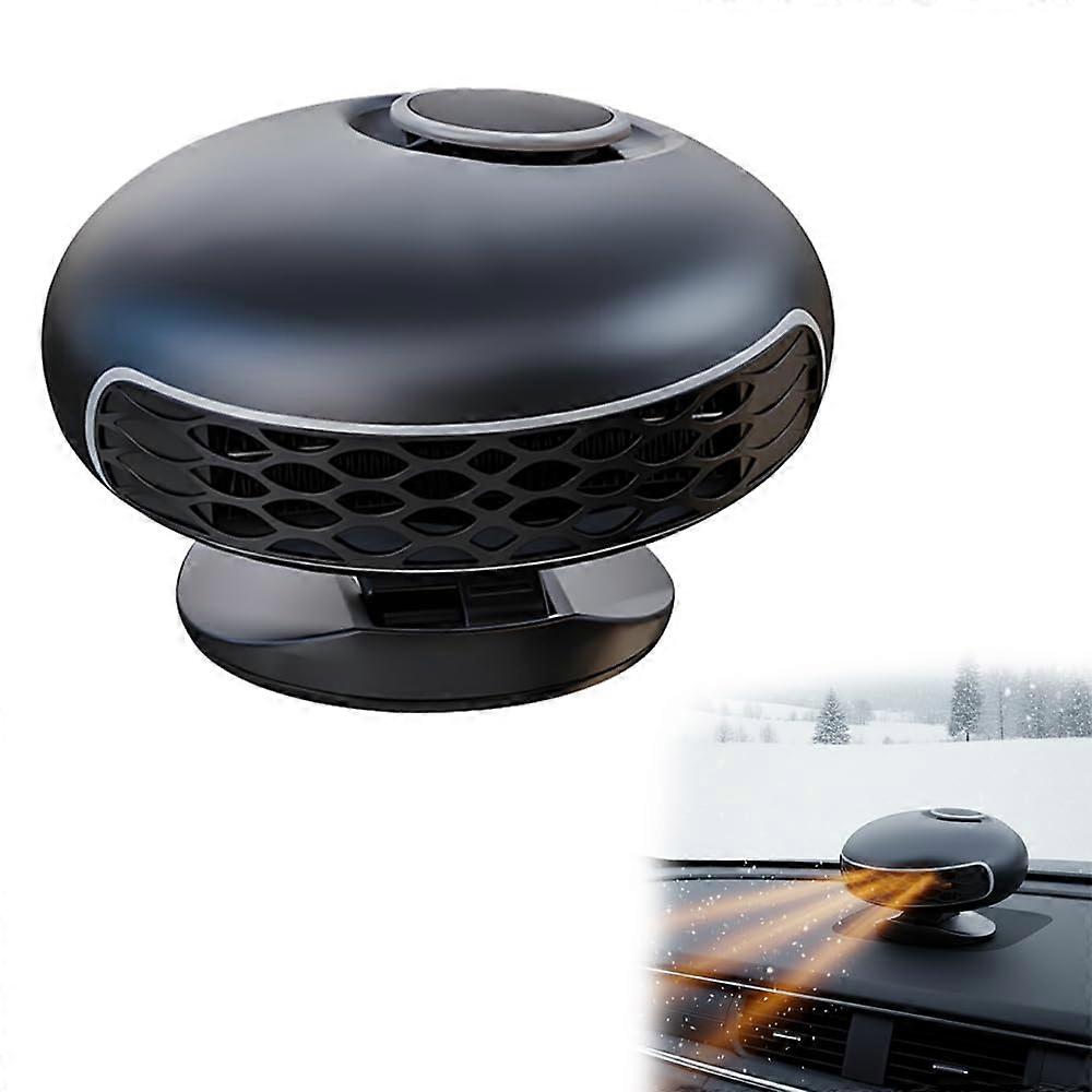 12V Portable Car Heater and Defroster with Fast Heating, 2 in 1 Fan, 360° Rotatable Base