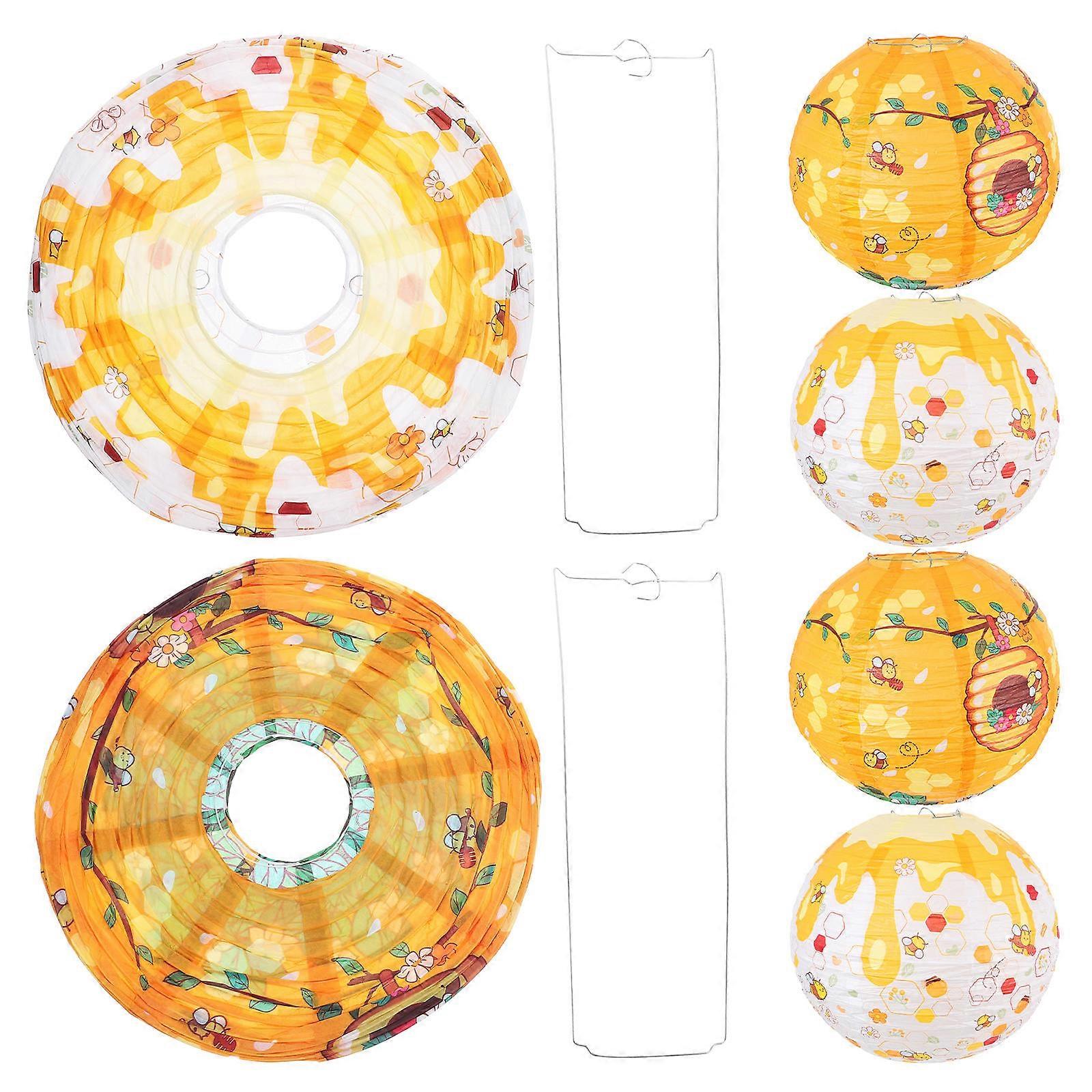 Hanging Bee Paper Lanterns for Party Decorations Set