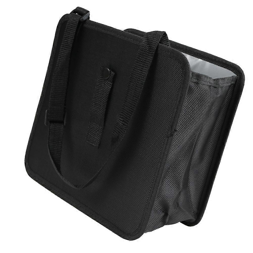 Car Trash Bag Foldable Trash Can for Storage 2Pcs with Hook Black