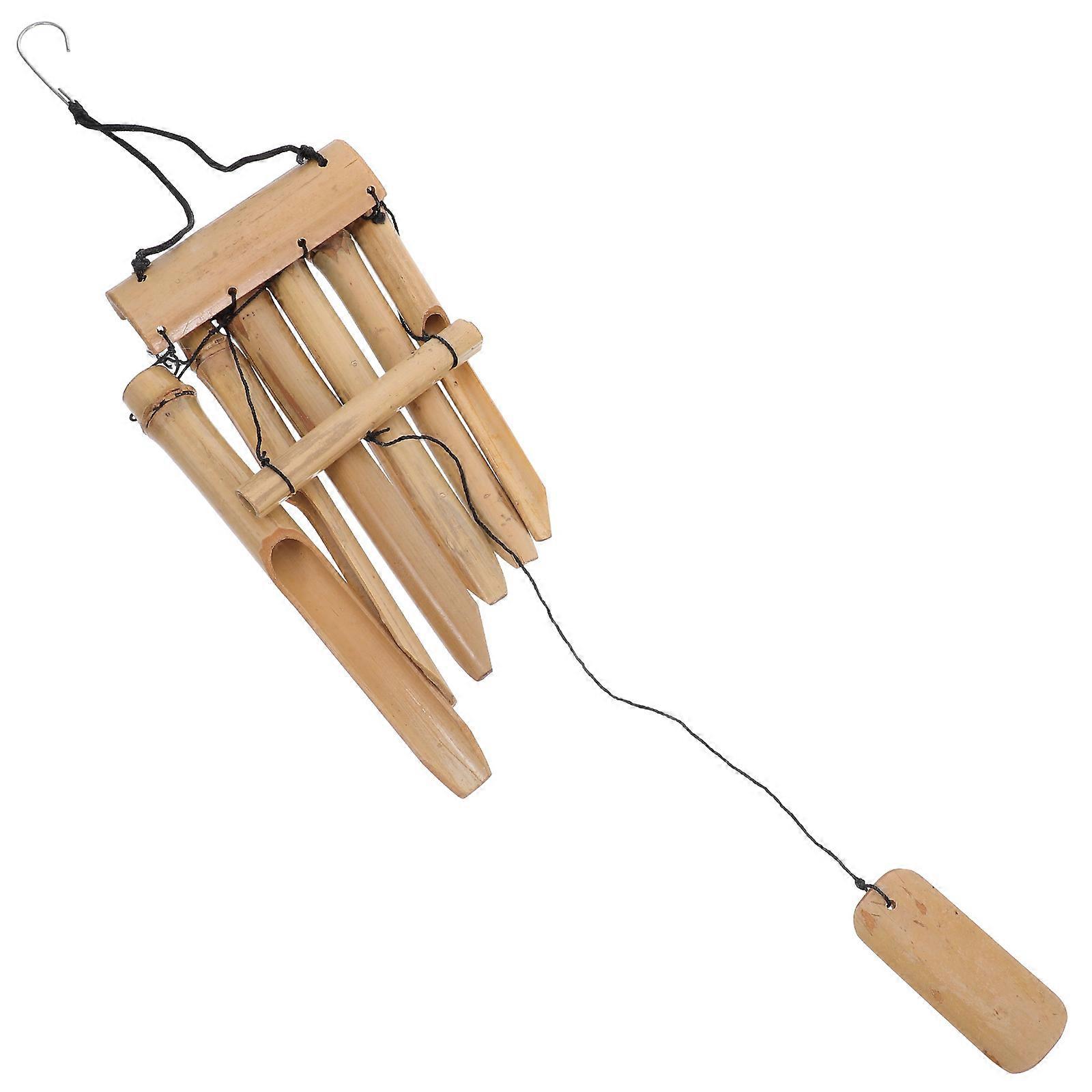 Bamboo Wind Chimes for Garden Handmade Wind Chimes with Deep Tone