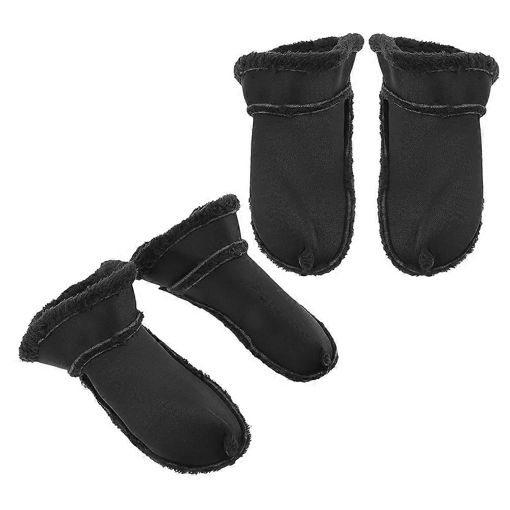 Clogs Liner Soft Plush Inserts for Shoes Warm Use 2Pairs Black