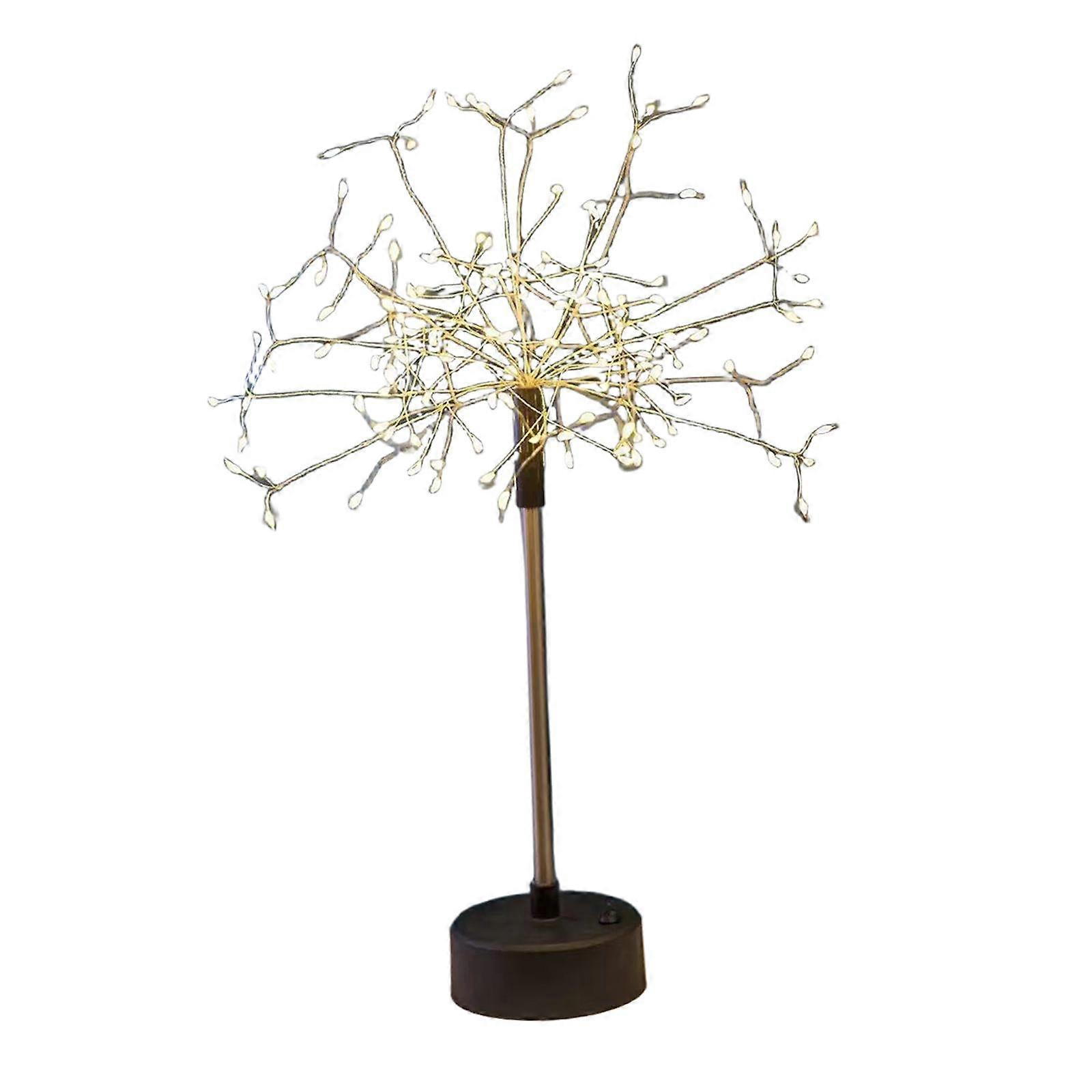 Table Lamp Lighted Tabletop Tree Copper Wire Light Desk Lamp for NightStand