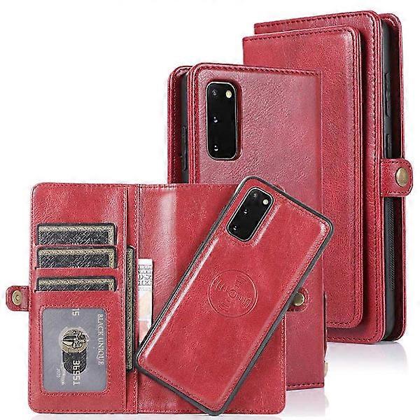 Compatible with Samsung Galaxy S20 FE - 2-1 Wallet Case Red