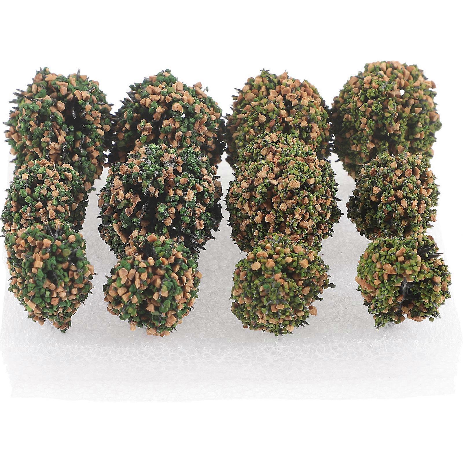 Plastic Bush Vegetation Decor for Model Trees 2 Boxes Miniature Set