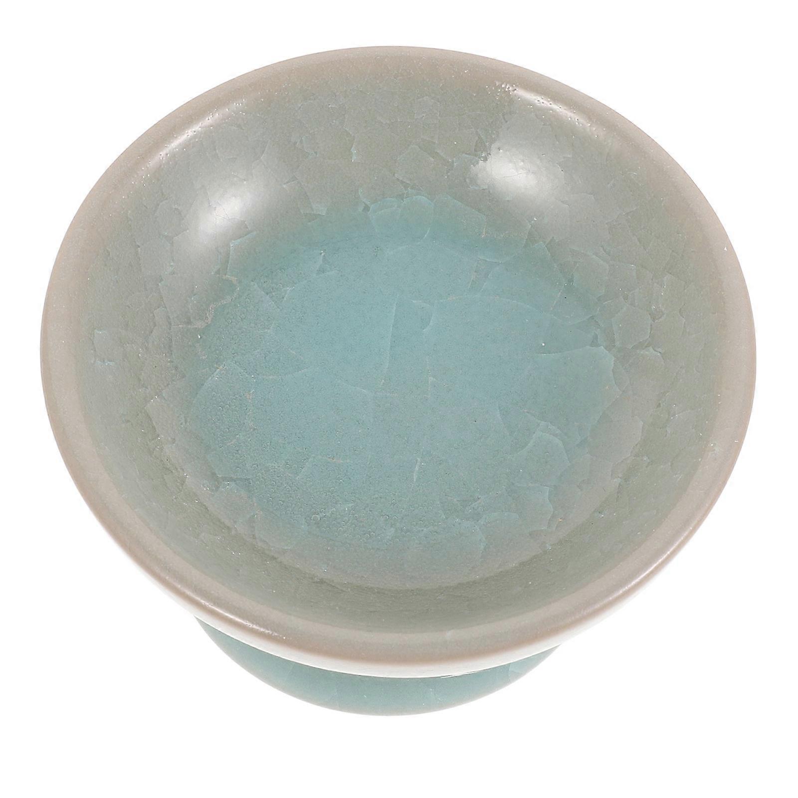 Mini Ceramic Fruit Holder Tray for Serving Fruits with Elevated Stand