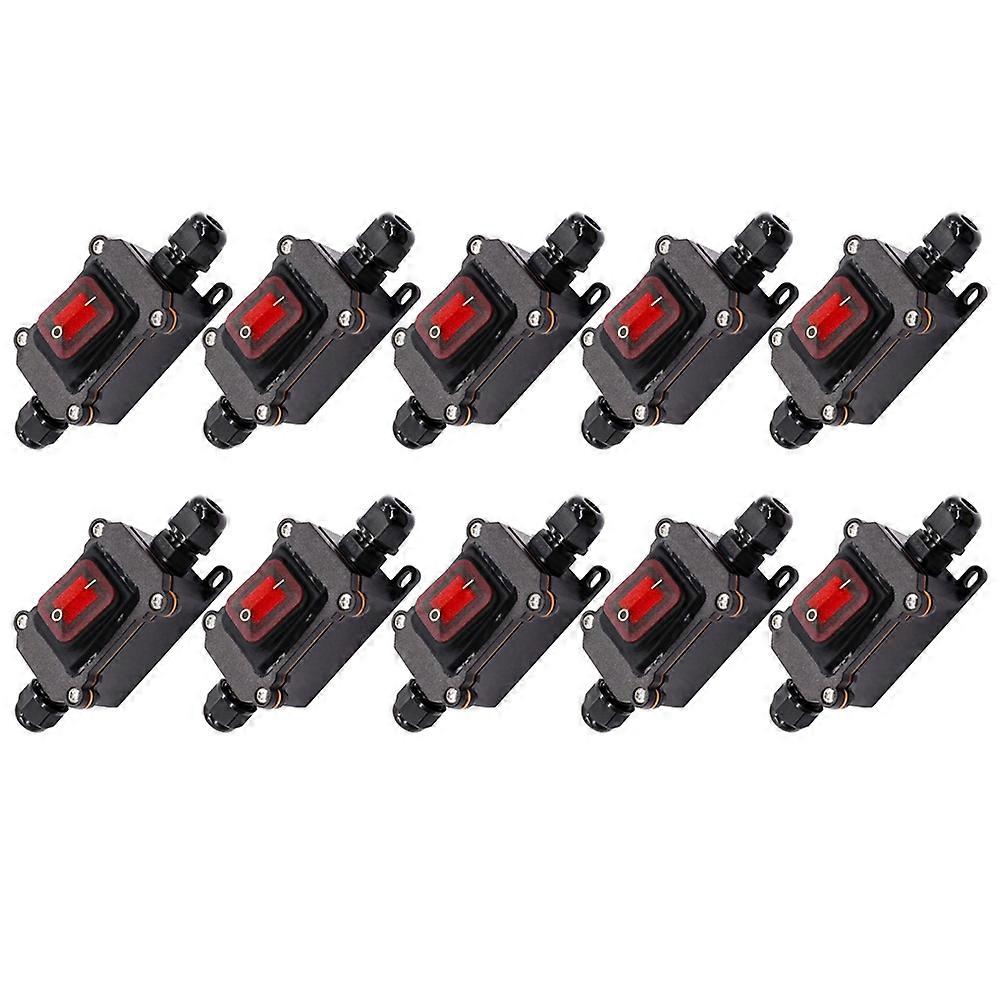10X IP67 Waterproof Inline Switch 12V DC 20A High Current Power Waterproof Switch