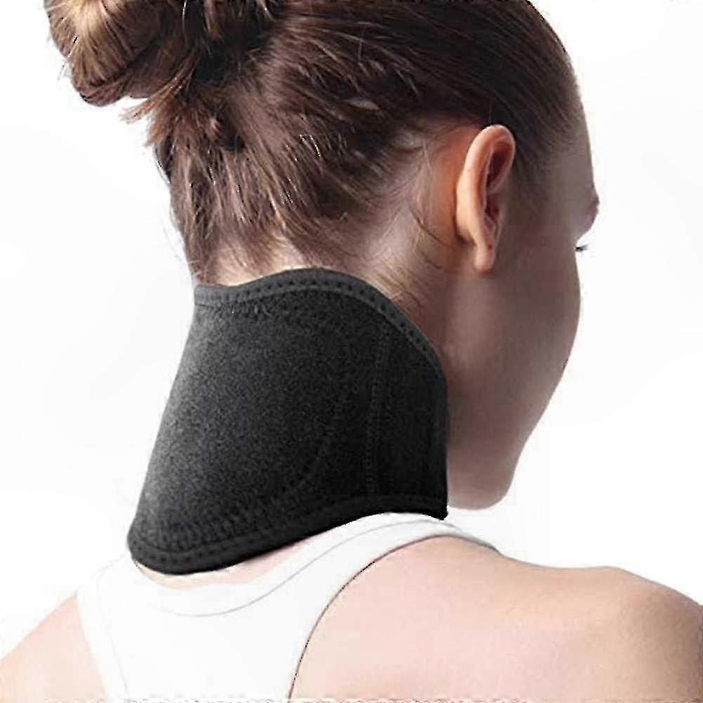 Self-Heating Neck Wrap with Adjustable Support for Cervical Pain Relief