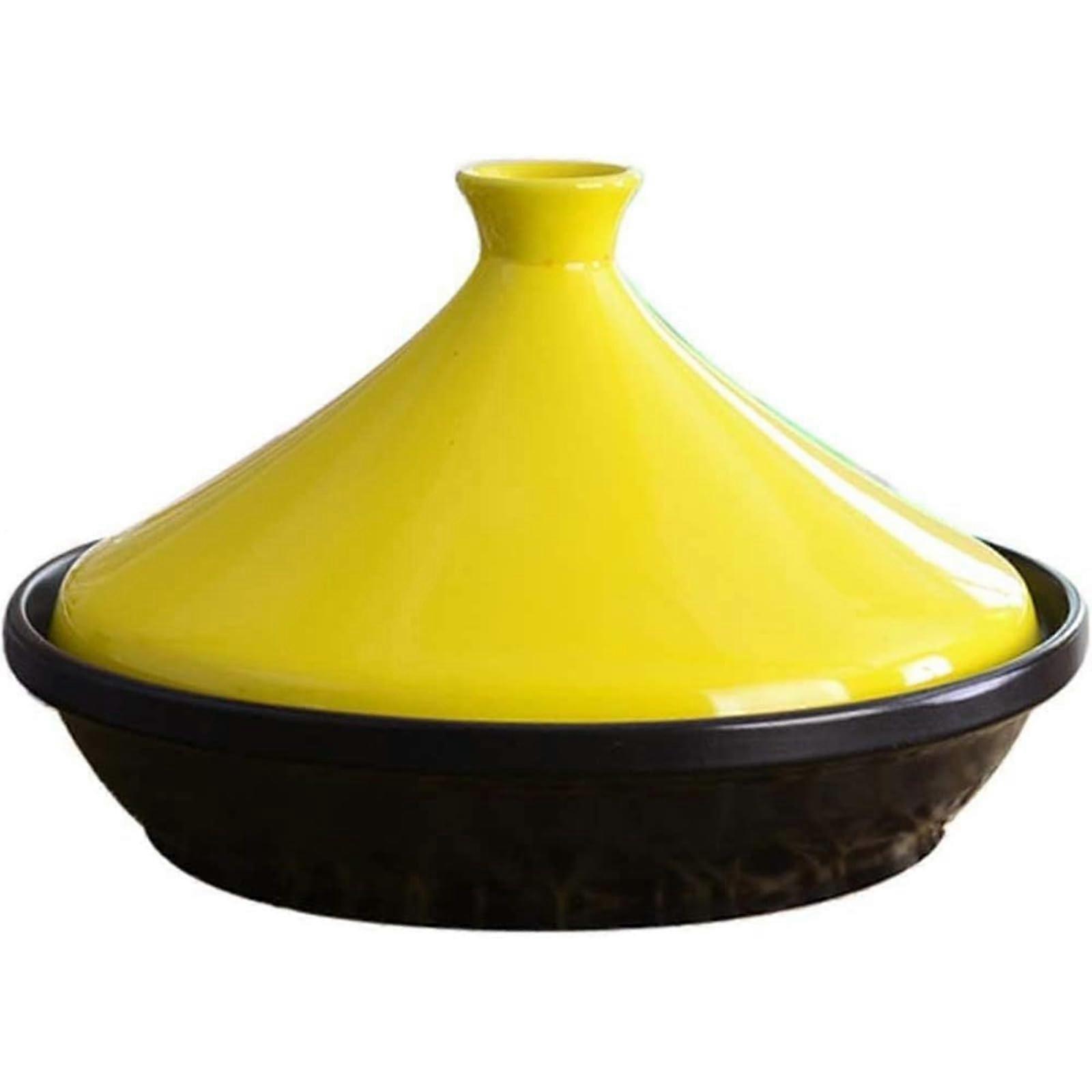 Large Ceramic Tagine Pot with Lid for Stovetop and Oven, NonStick MoistureLocking Cookware