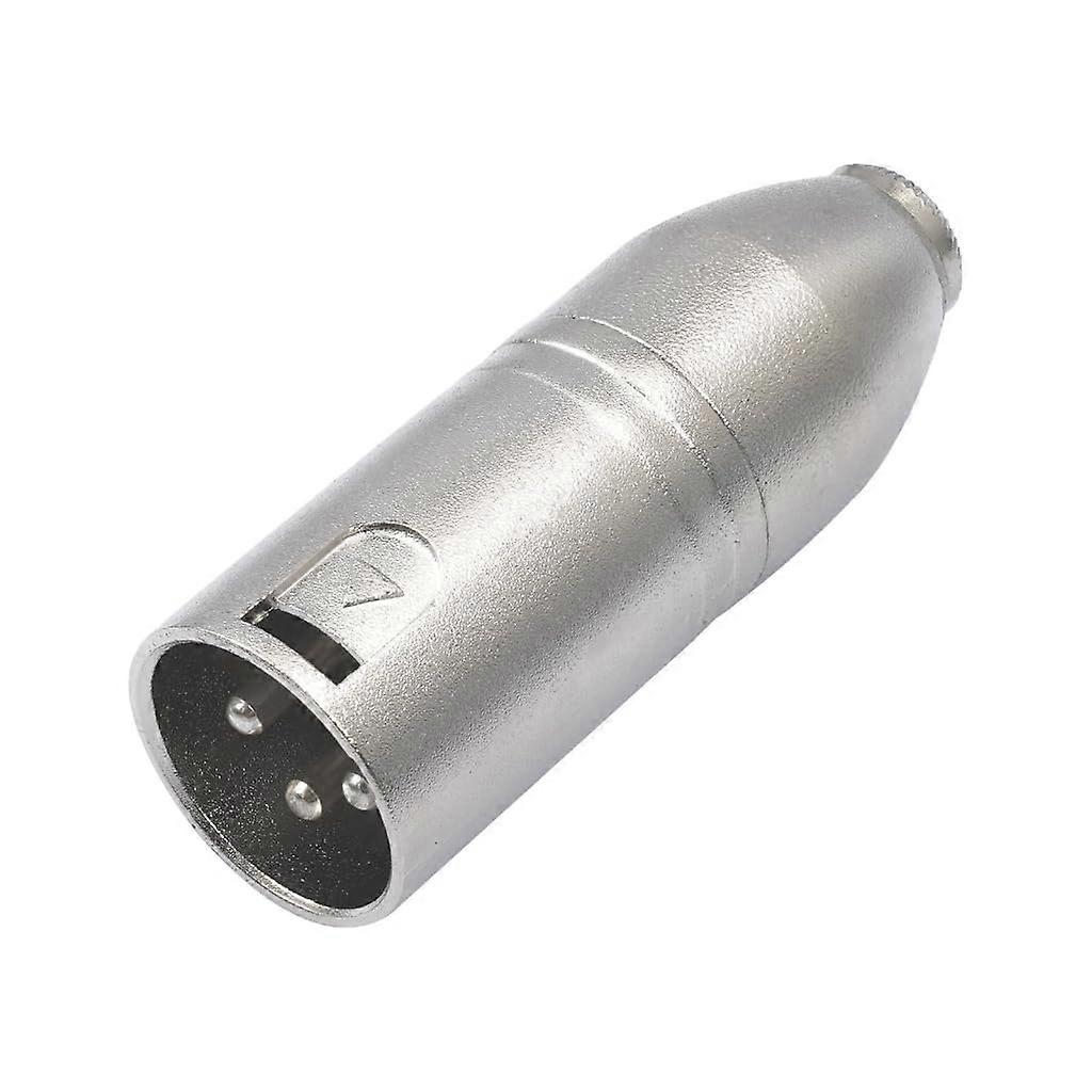 3.5mm to XLR Male Adapter for Mixer Camcorder Amplifier with Balanced Audio and Alloy Shell
