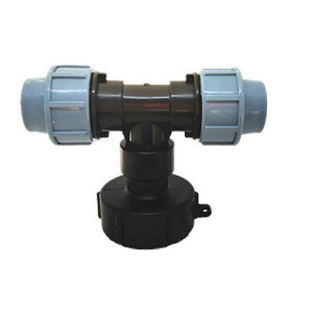 IBC Tank Connector S60x6 Adapter to 25mm MDPE Pipe with Heavy Duty Valve and Easy Flow Control