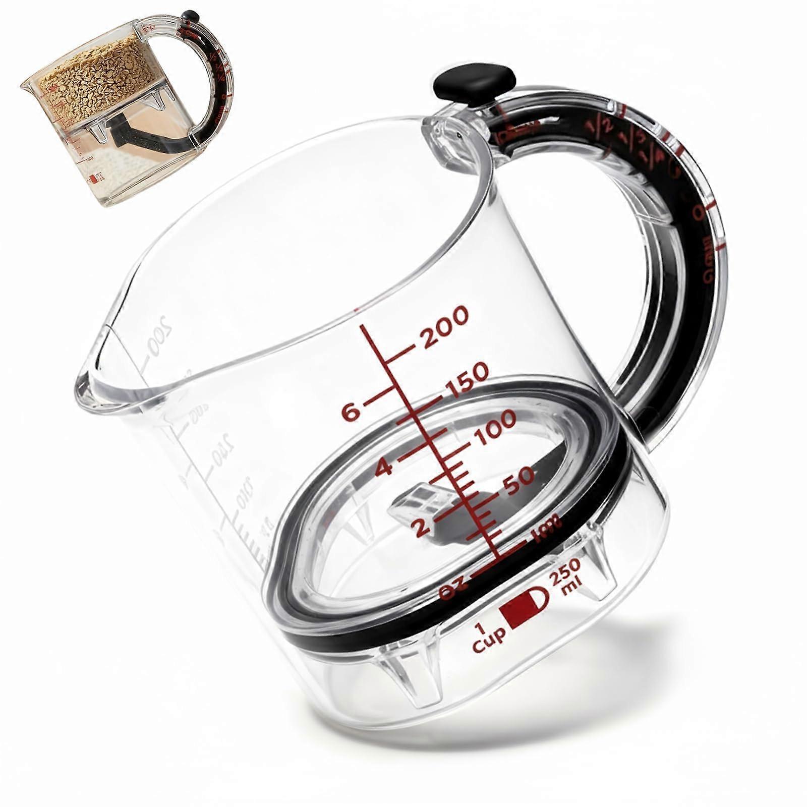 Adjustable Measuring Cup 4in1 Design for Dry and Liquid Ingredients with Adjustable Base 1Pc