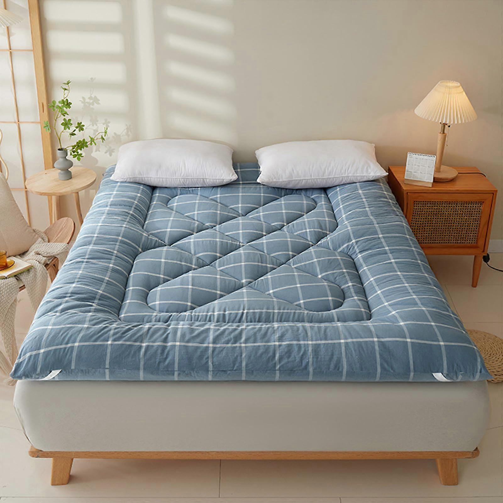 Floor Futon Mattress 180x200cm Foldable Breathable Soft Japanese Style with Spine Support for Dorm