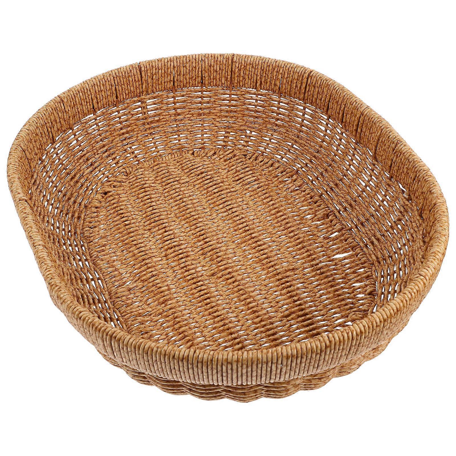Woven Storage Basket Fruit Tray for Storage Use Kitchen Organizer
