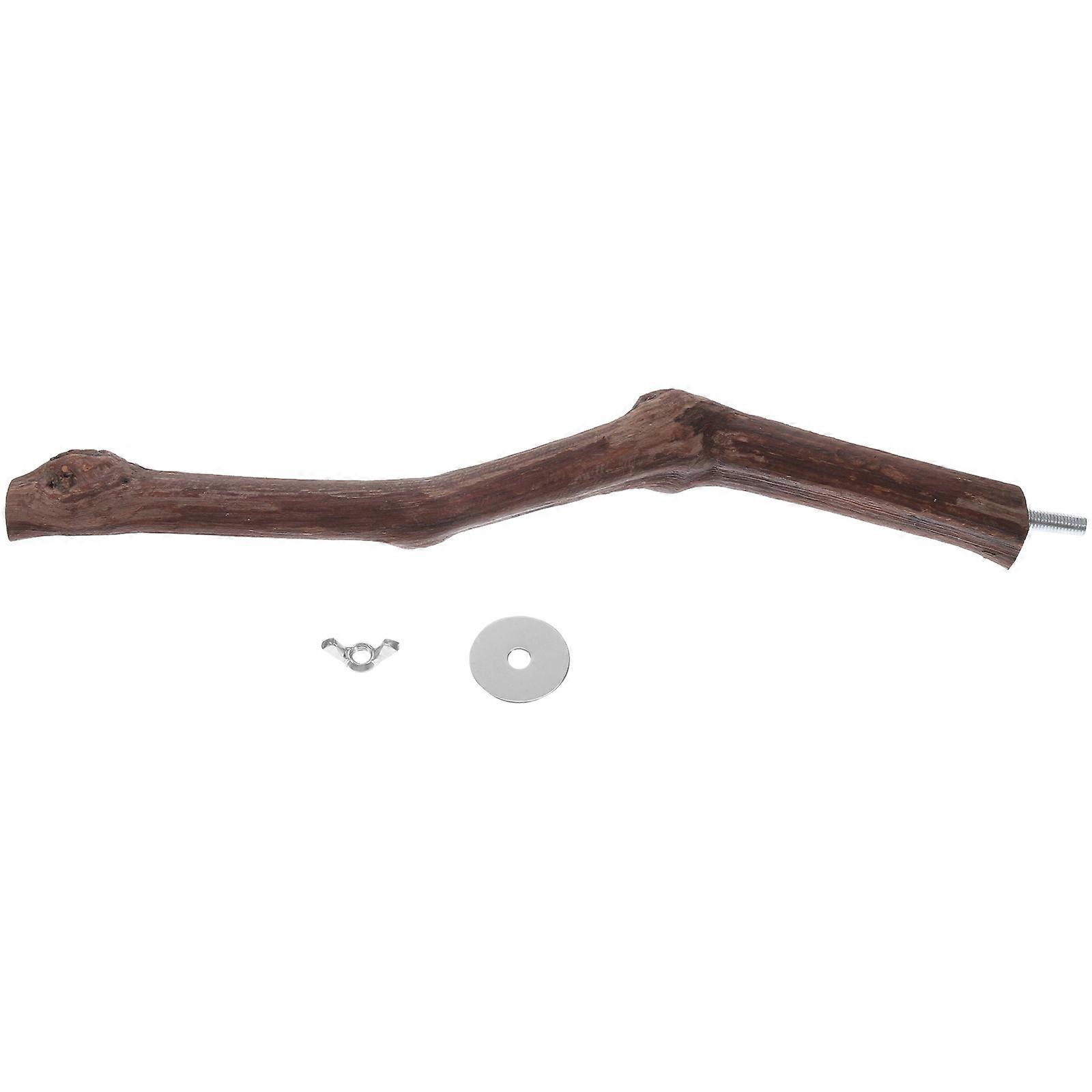 Bird Training Toy Wood Plaything for Parrot Exercise 1Pcs Brown