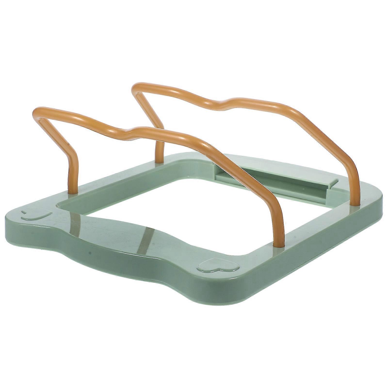 Rectangle Kitchen Utensils Storage Spatula Holder Light Green Wall Mounting 1Pack