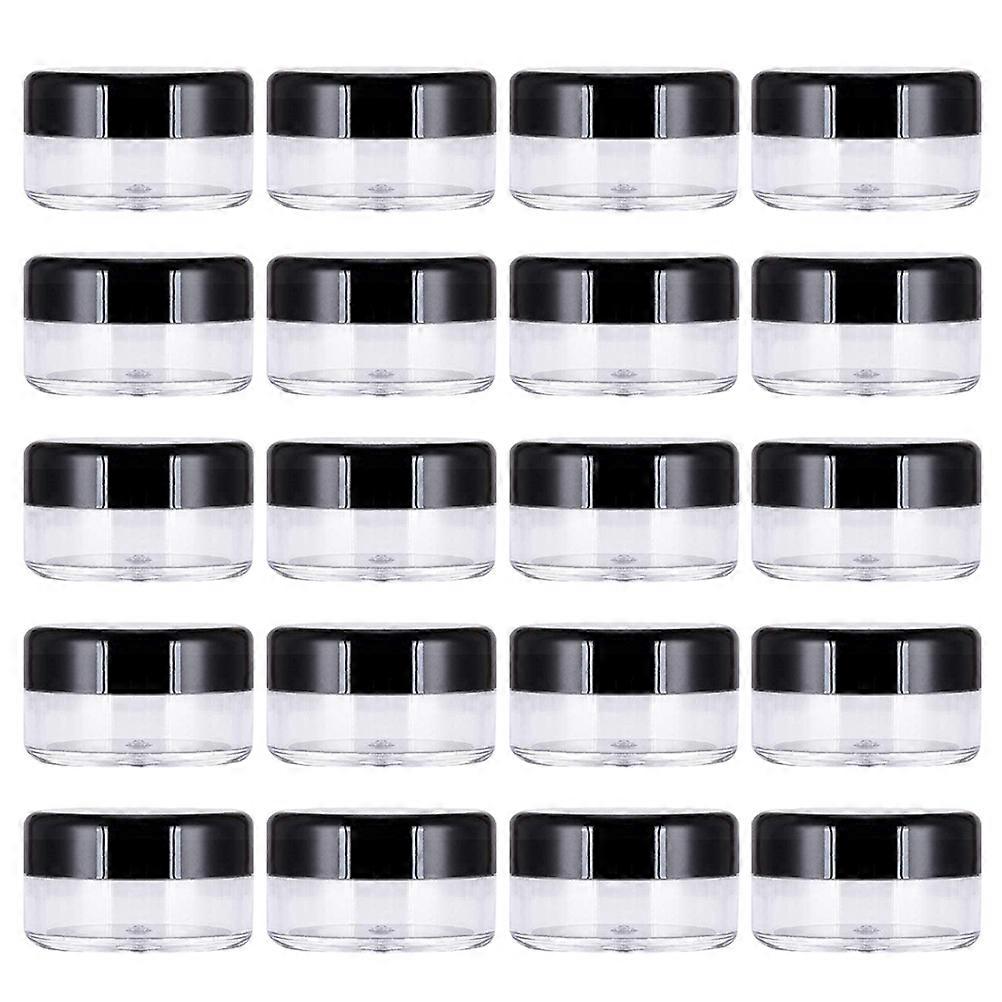 Round Pot Jars Face Cream Holder for Storage 60Pcs Black Set