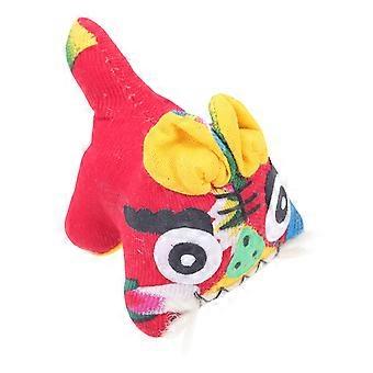 Adorable muñeco de tela de tigre de juguete para decoración, 1 pieza de tigre de tela rojo, regalo