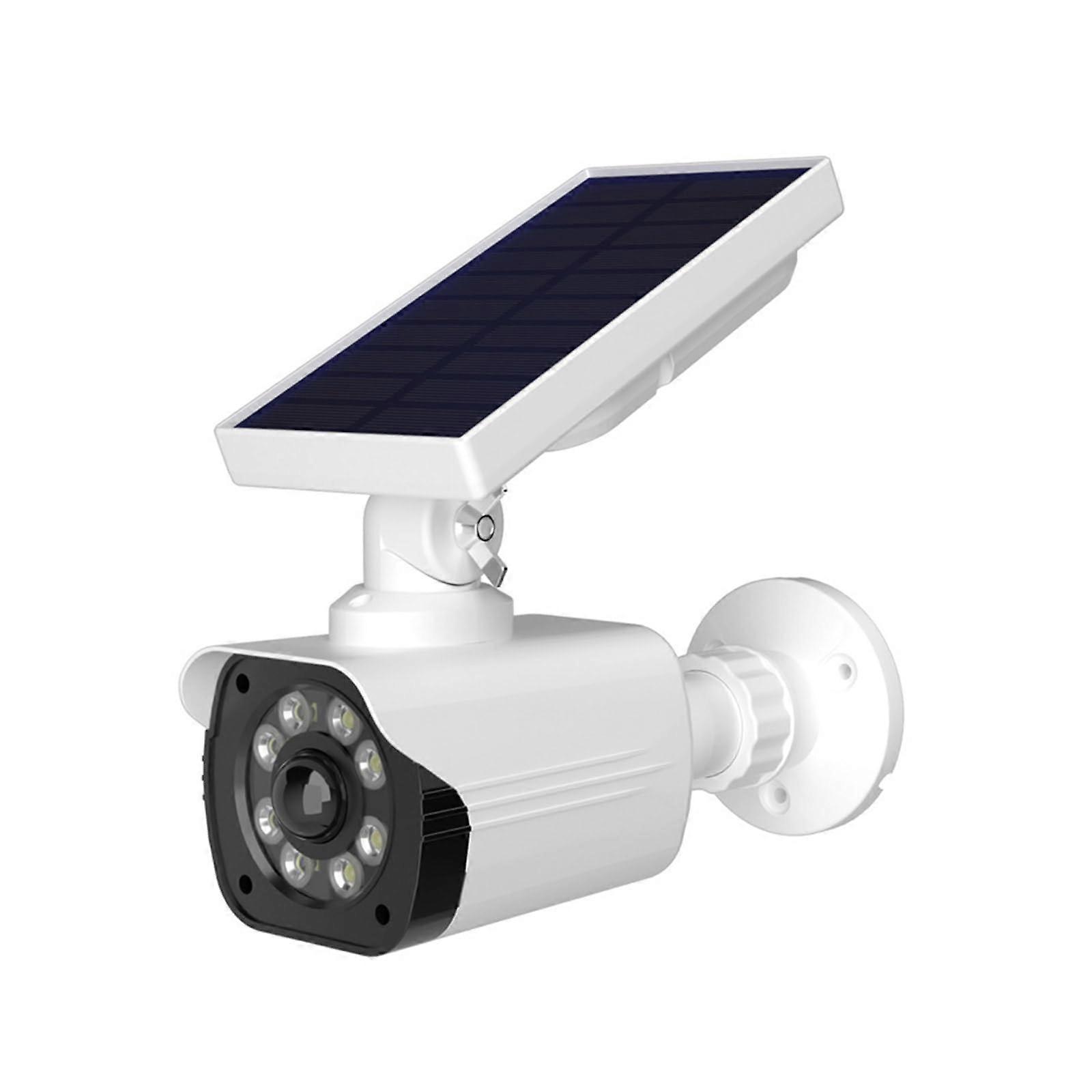 Fake Security Camera Solar Powered with LED Motion Sensor, Weatherproof Dummy for Outdoor Home