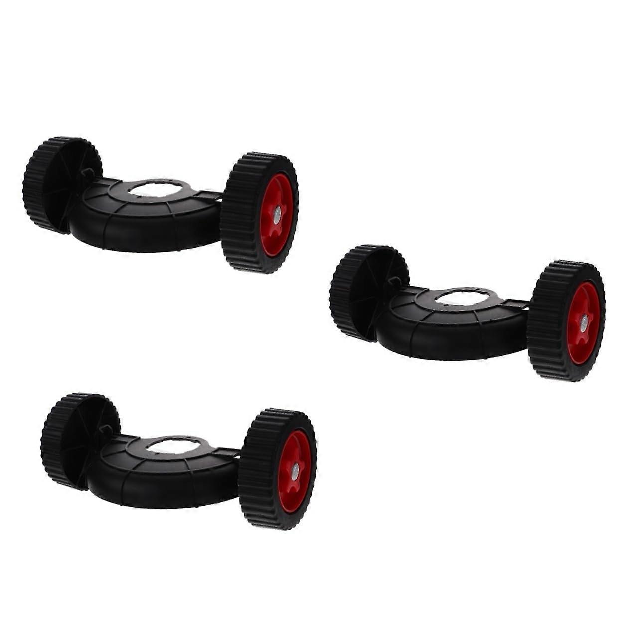 3 Sets Lawn Mower Replacement Caster Wheels  Load Capacity 360° Rotation Easy Install Black