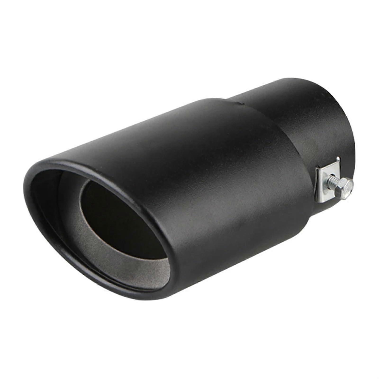Matte Black Car Exhaust Tip with ScratchResistant Coating and Oval Rear Tailpipe Design
