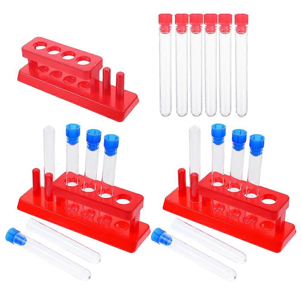 Science Test Tubes Plastic Test Tube Stand for Lab Experiment 1Set