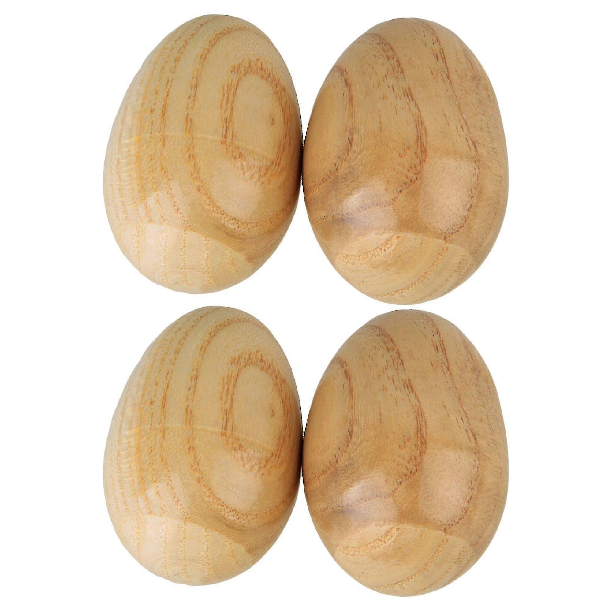 4Pcs Wooden Egg Shakers Maracas Kit for Percussion Instruments Learning