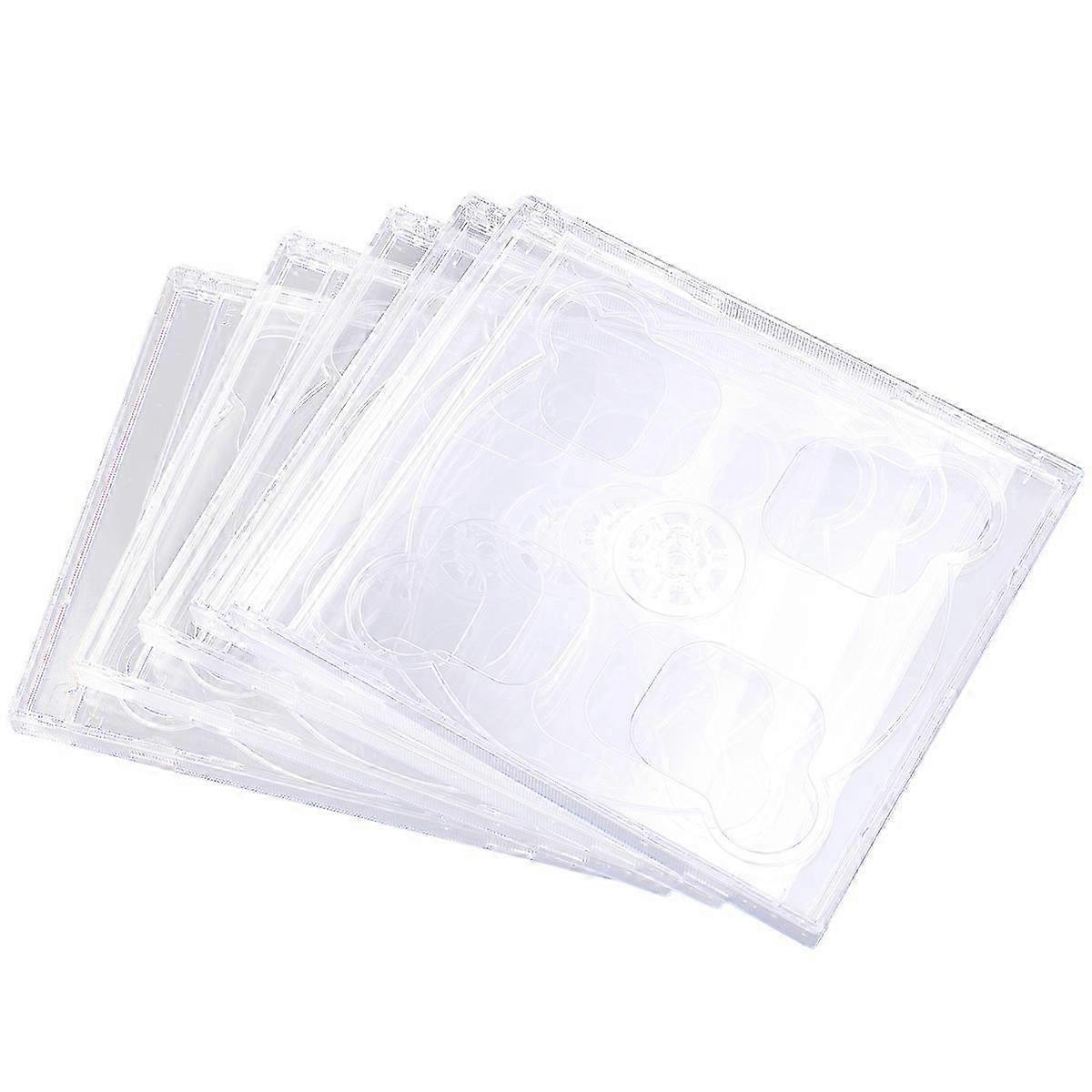 Transparent Cases Standard Clear Cd Case For CD Storage Breakage Prevention 5Pcs