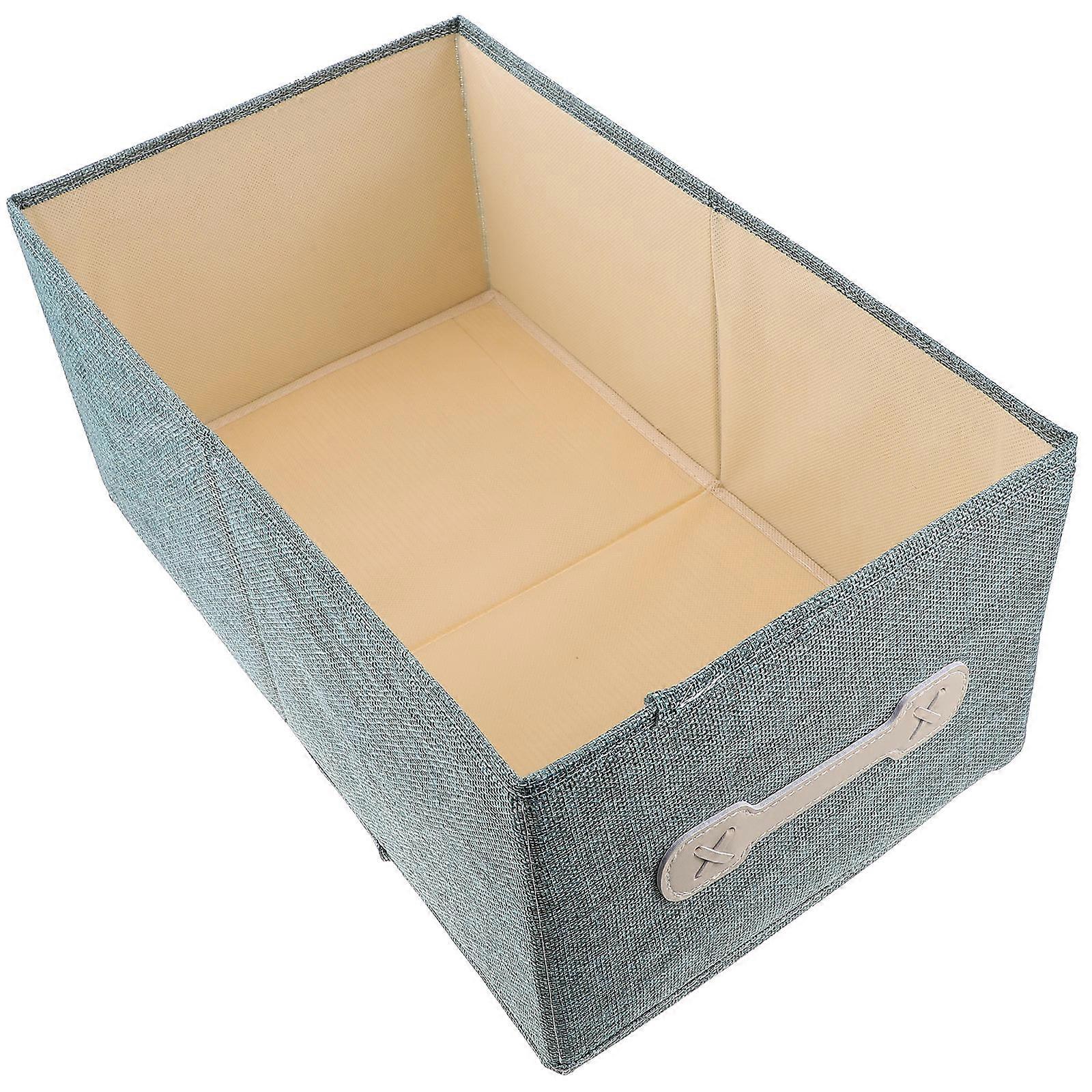 Spacesaving Fabric Storage Bin For Household Users 41X24X18CM Green Foldable 2Pcs