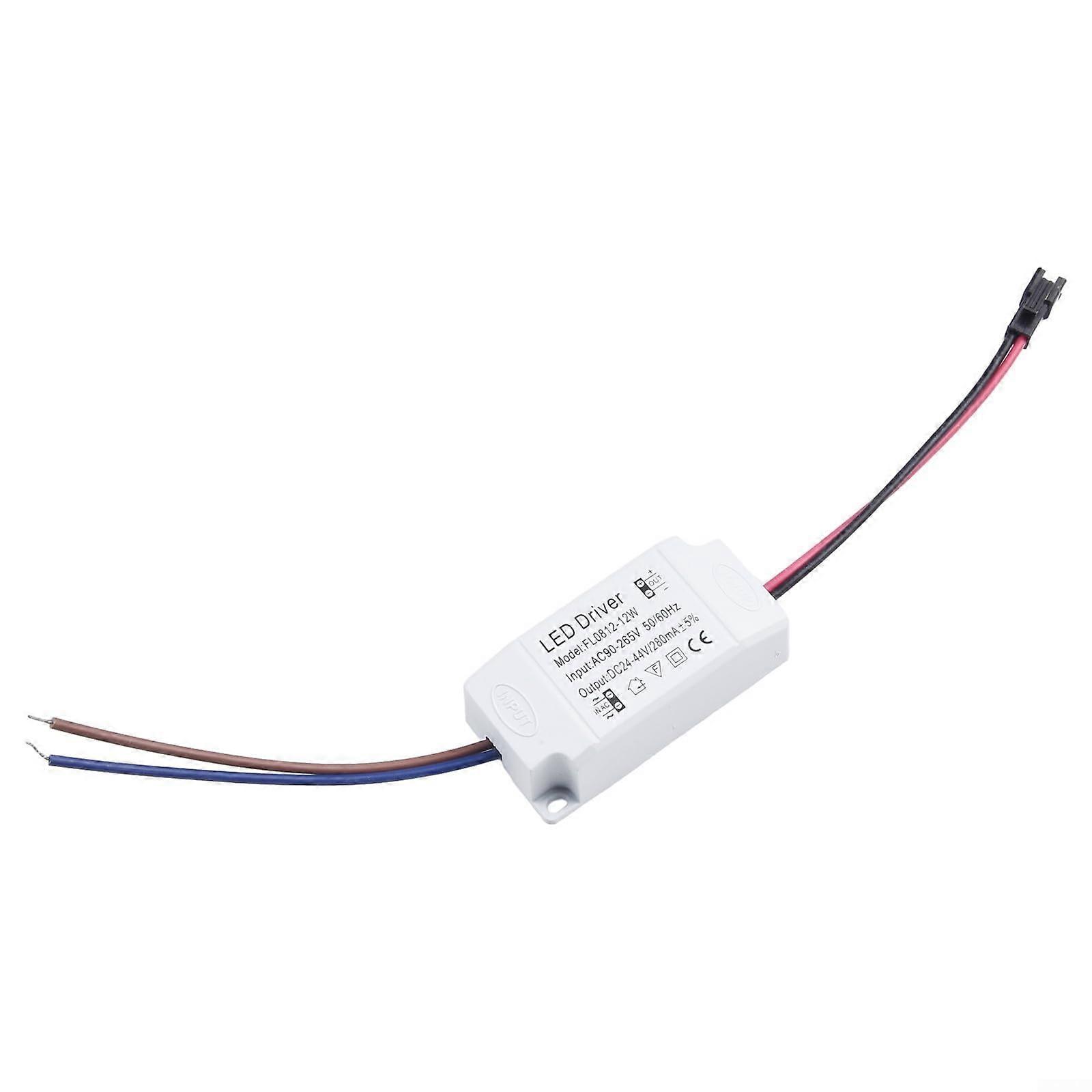 LED Driver Power Supply AC90265V DC1228V 47W Adapter Replacement for 812W Bulbs