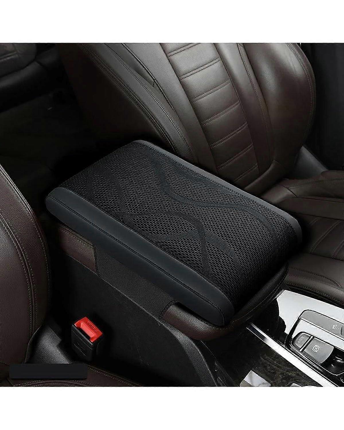 Universal Car Armrest Cushion with Breathable Memory Foam and Waterproof Storage Space Style 2