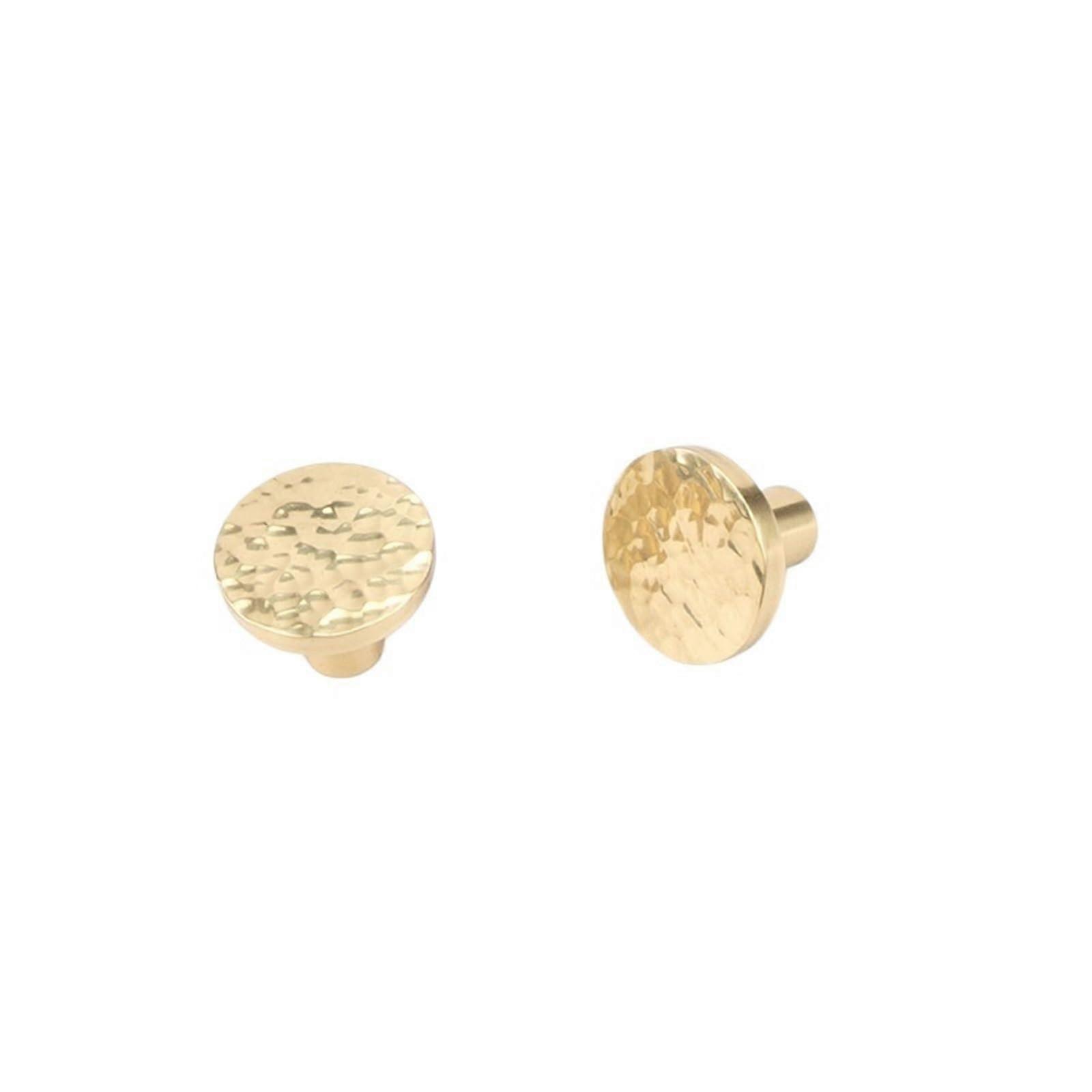 Vintage Solid Brass Cabinet Handle 28mm Gold Finish Round Drawer Knob Single Piece