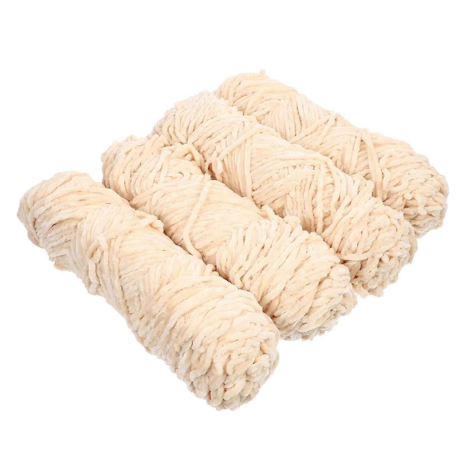 4pcs Hand Knitting Wool DIY Scarf Material Hat Weaving Thread Material