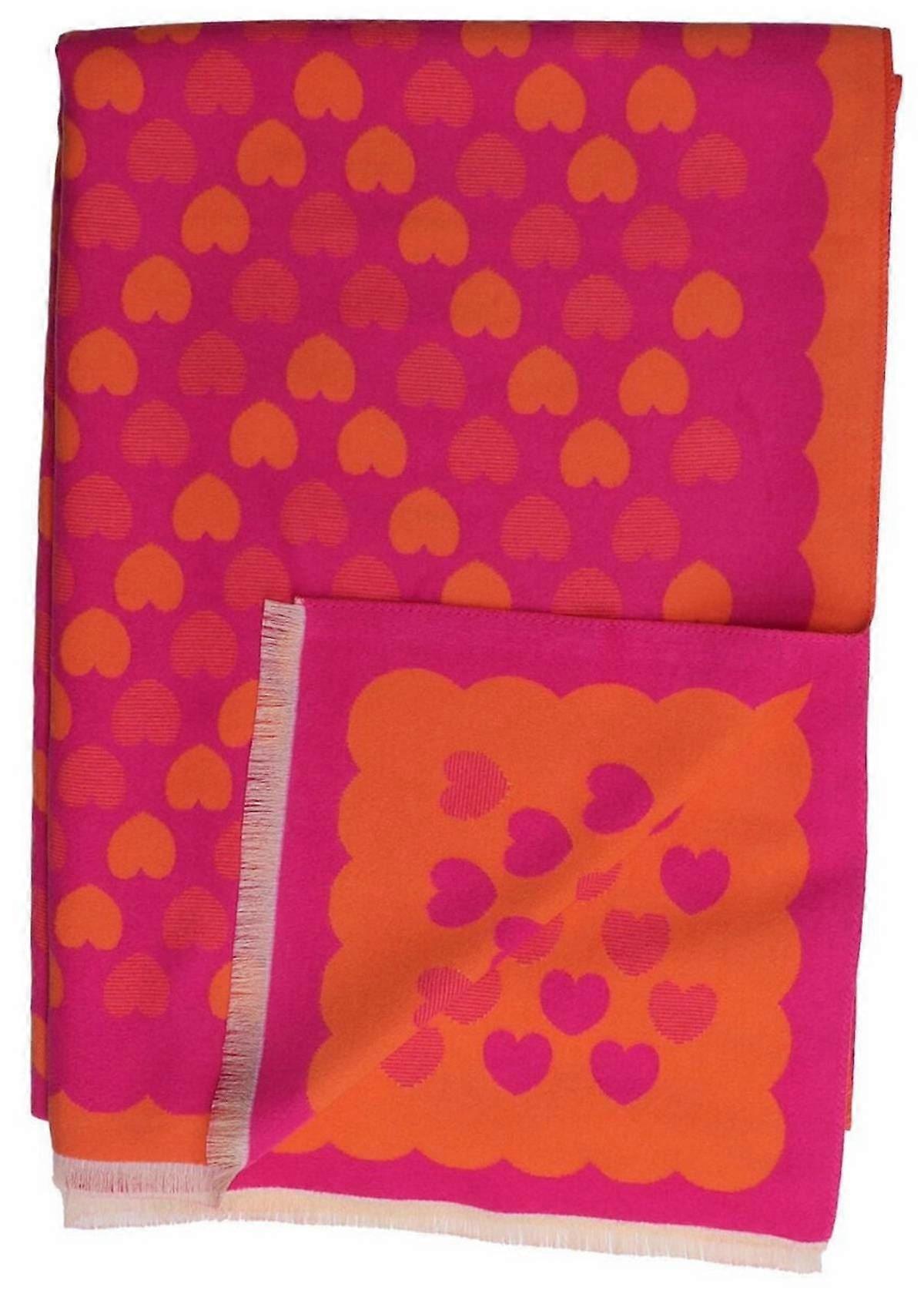 Zelly Mini Hearts Scarf - Orange/Pink