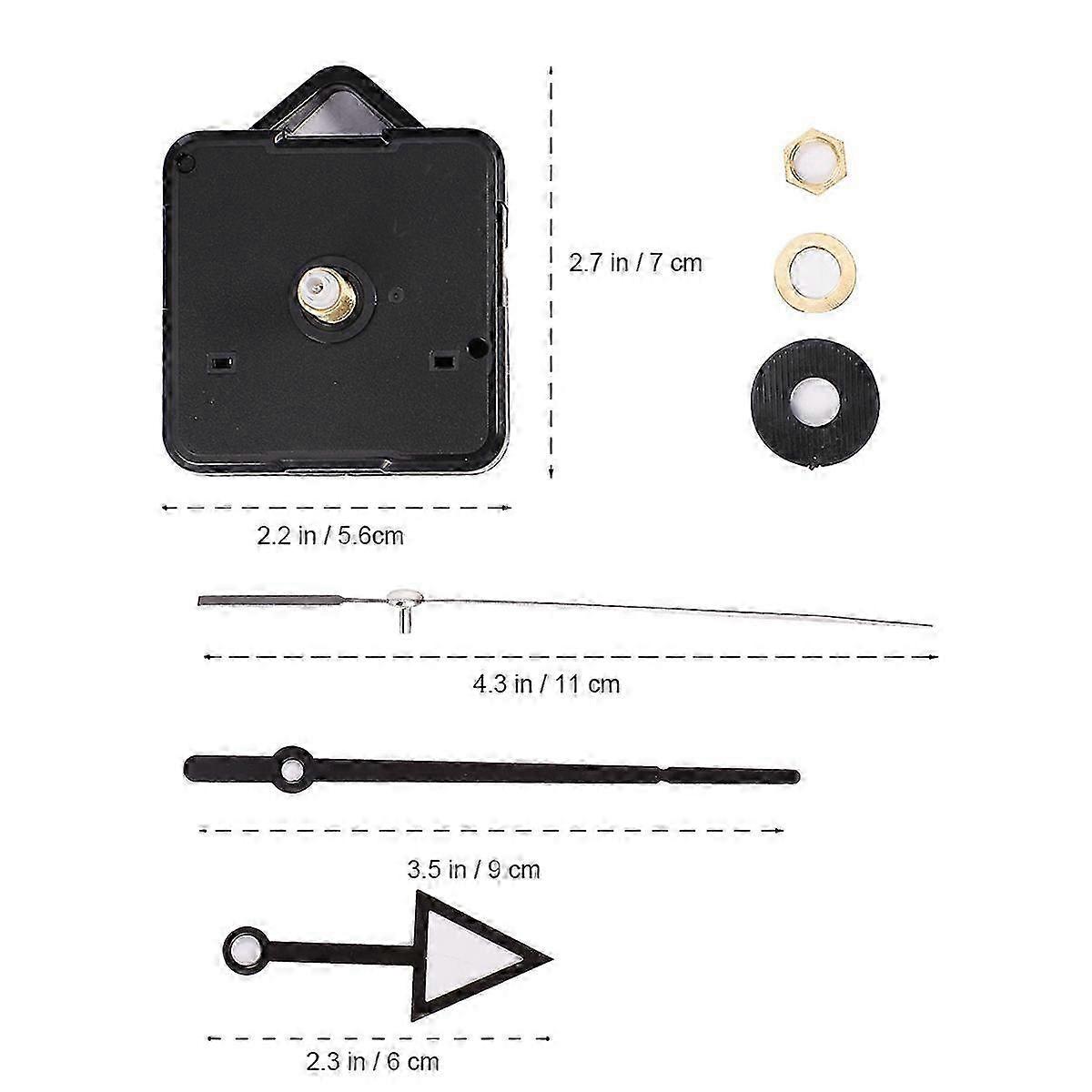 Clock Movement Wall Clock Replacement Parts Silent Sweep Second Precise Timekeeping 5.50X5.50X3.00CM 1Set