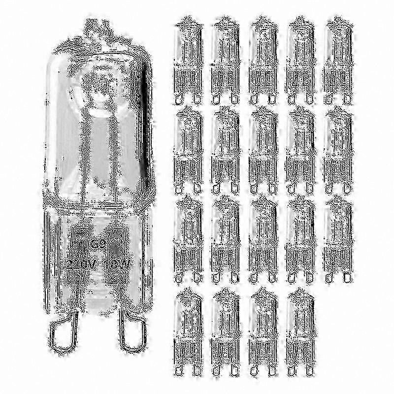G9 Halogen Bulbs 20W Dimmable Clear Glass 20-Pack