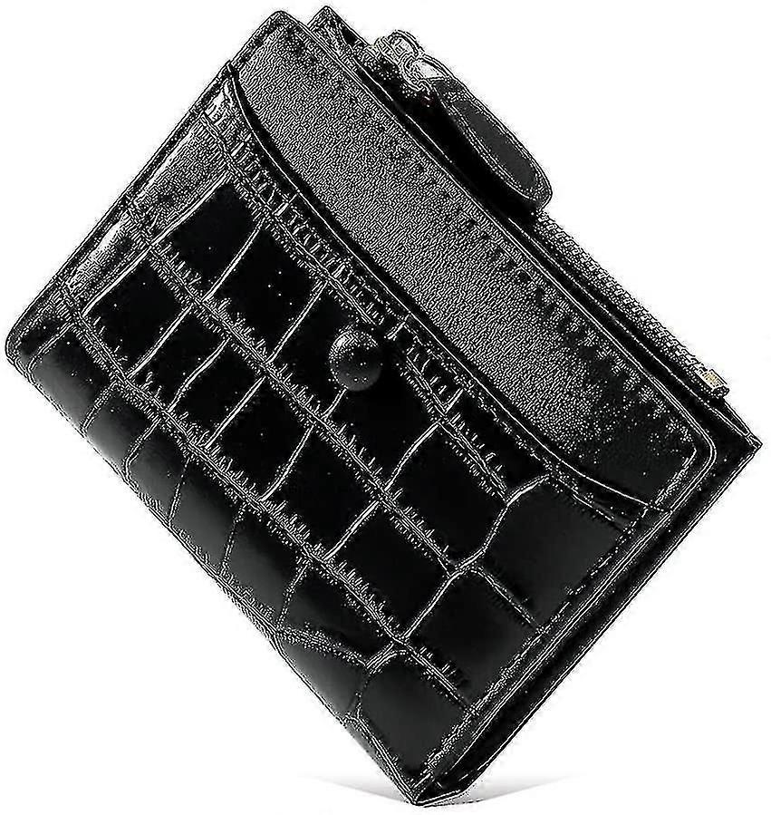 Ladies Fashion Stone Pattern Small Wallet (black)