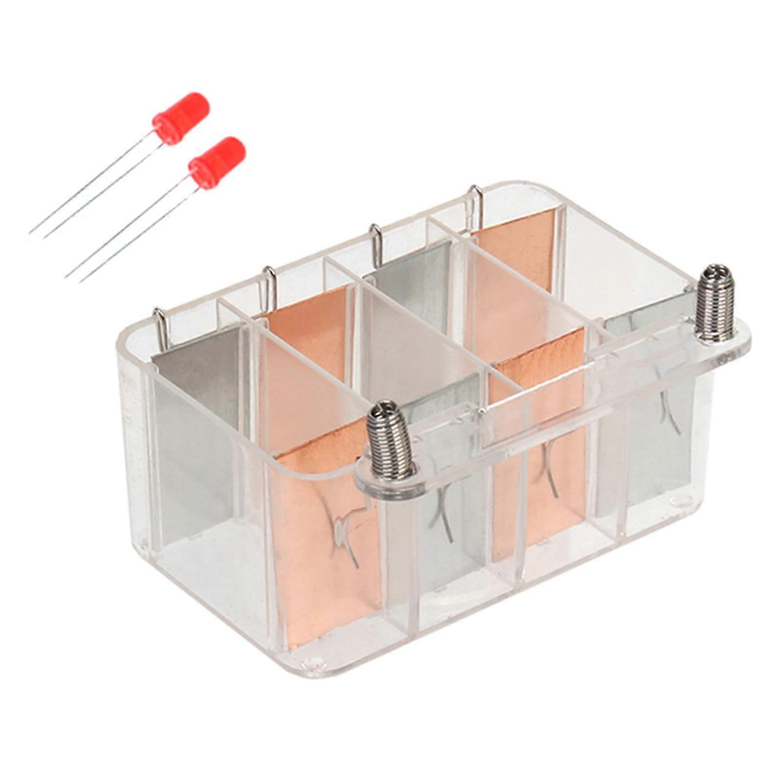 Saltwater Battery Kit for HandsOn Electricity Learning, Transparent Case Science Classroom Experiment
