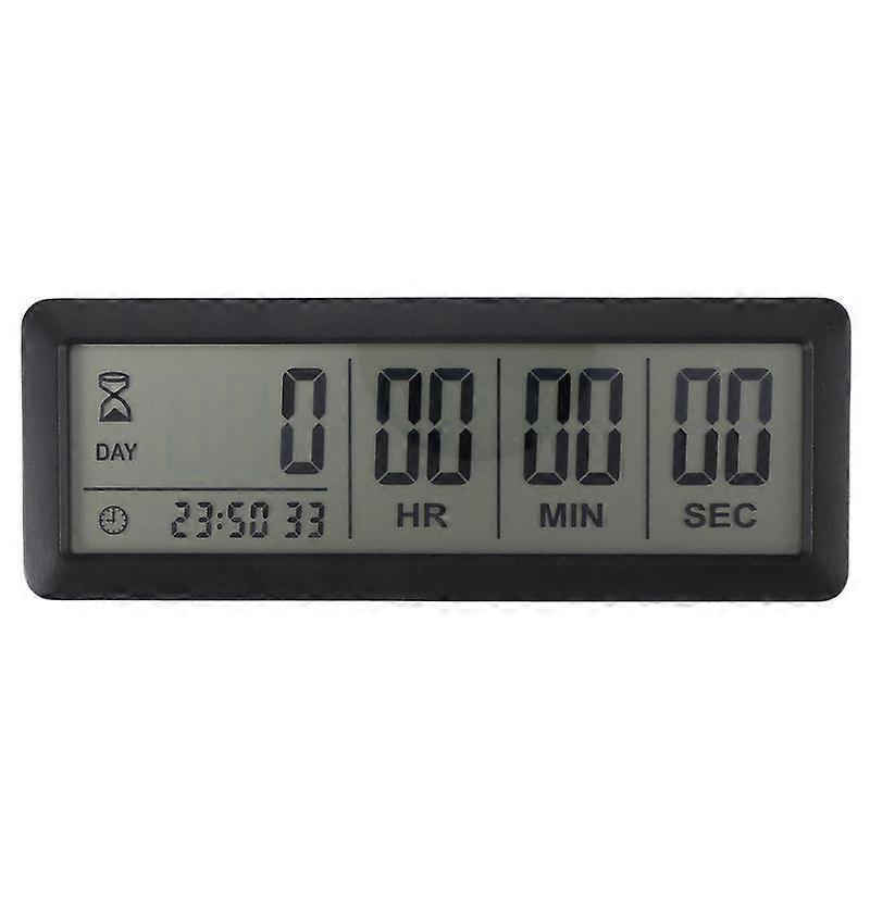 Big Digital Countdown Timer Clock - 999 Count Down Clock Timer for Graduation Lab Kitchen (Black)