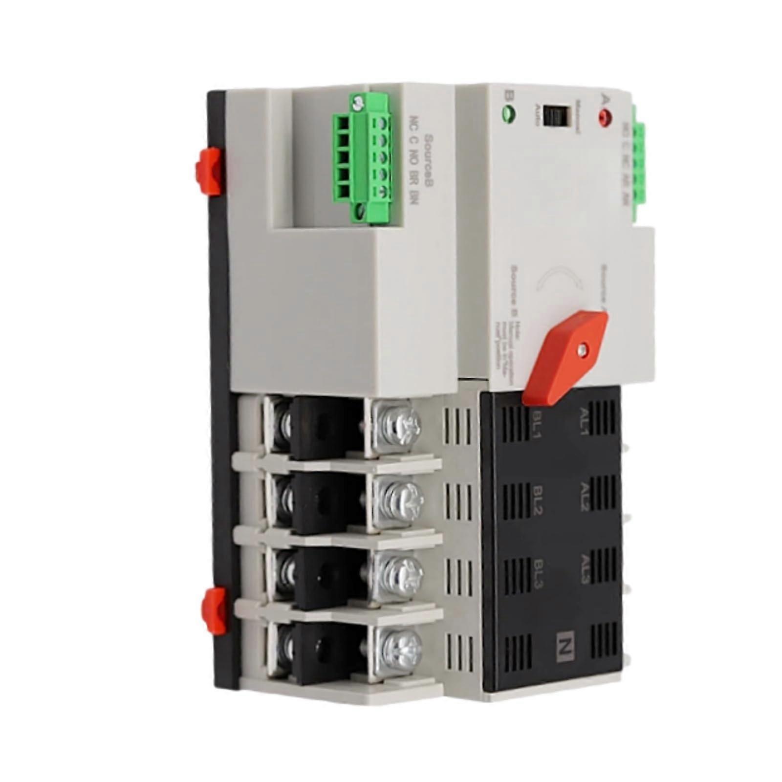 Automatic Transfer Switch 63A 4 Pole Dual Power ATS for Three Phase Generator Continuous Supply