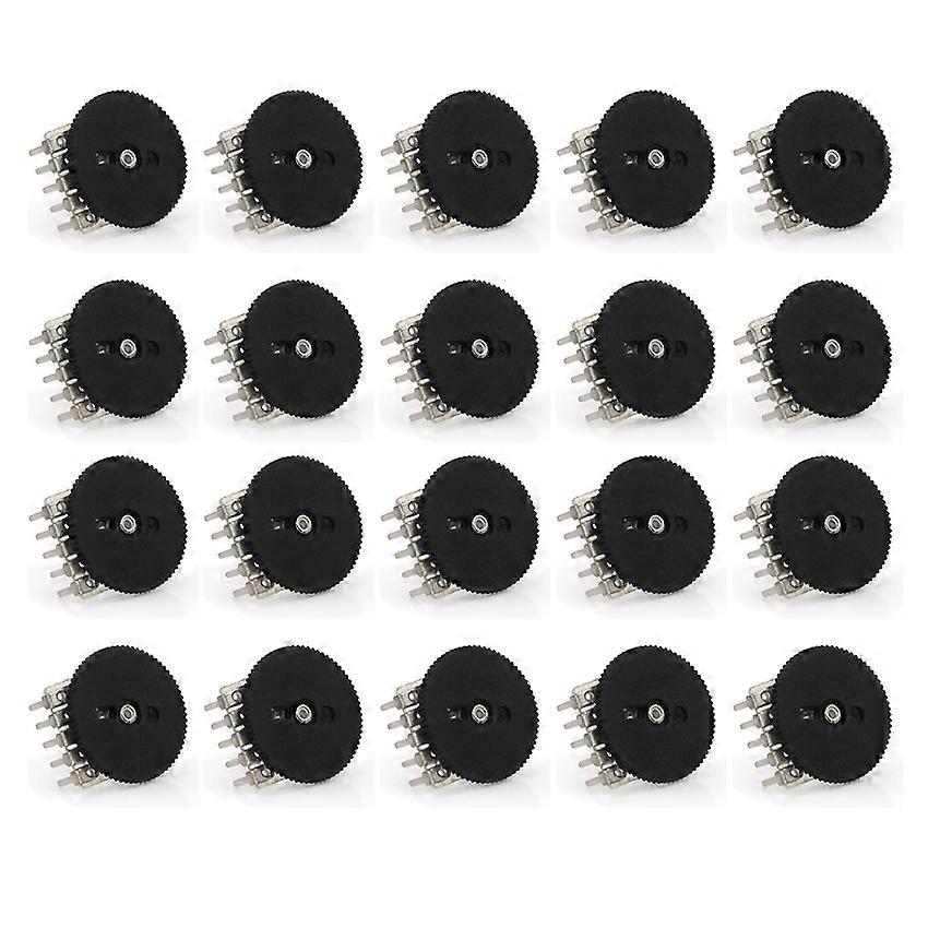 for Jukeboxes B102 Dual 5-Pin Rotary/Gear Switch Potentiometer Diameter 14MM Volume Control Switch 20pcs
