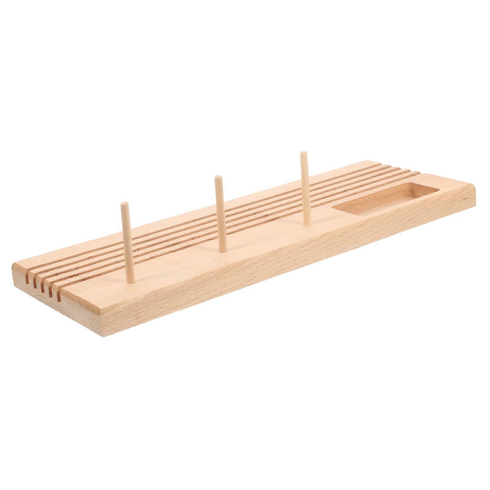 Wooden Thread Holder WallMounted Sewing Spool Organizer for Home and DIY Craft Projects