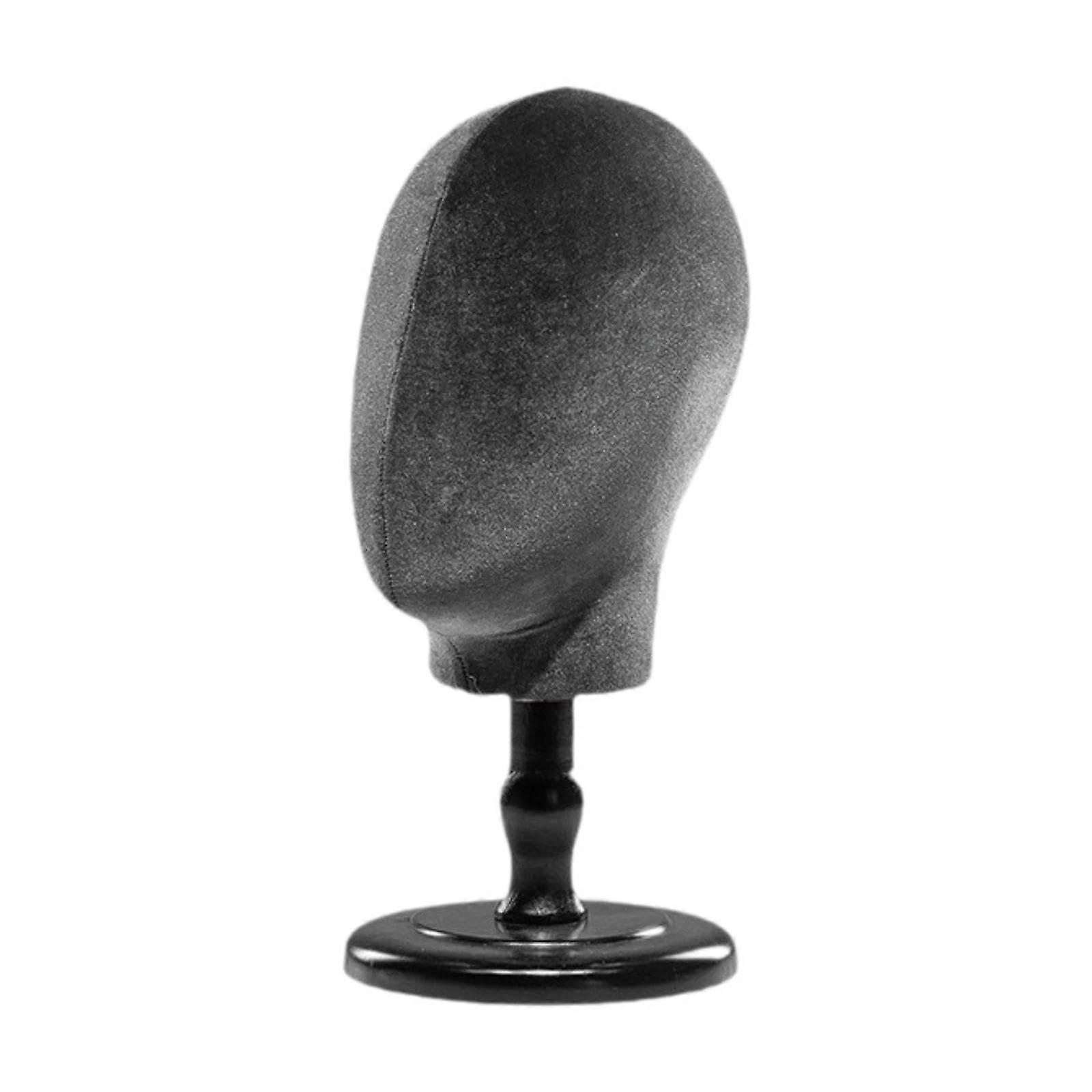Mannequin Head with Stable Tabletop Base for Wigs Hats Accessories Styling Practice, Black