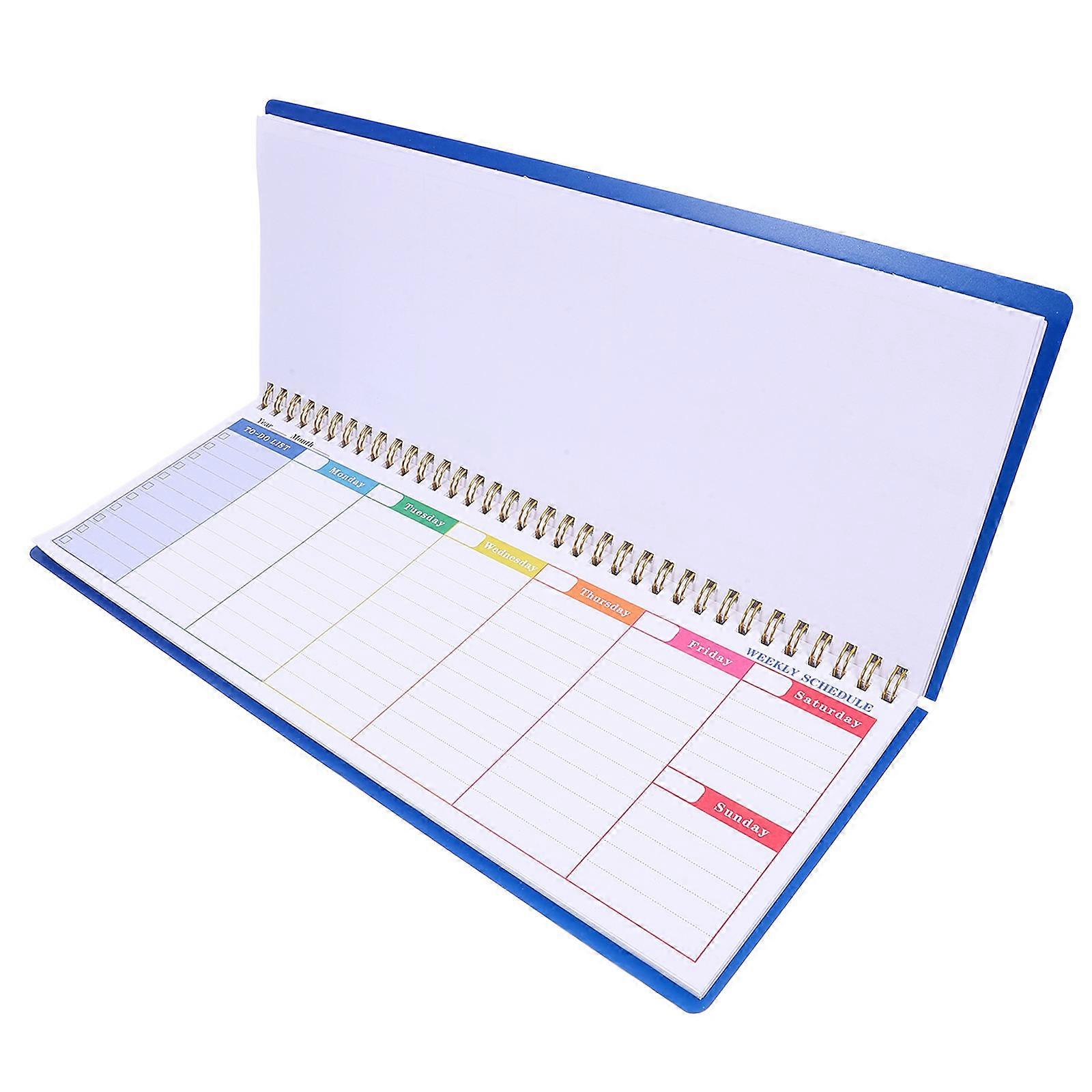 Weekly Planning Pads Planner Notepad for Office Use 2Pcs Blue Sheet Set