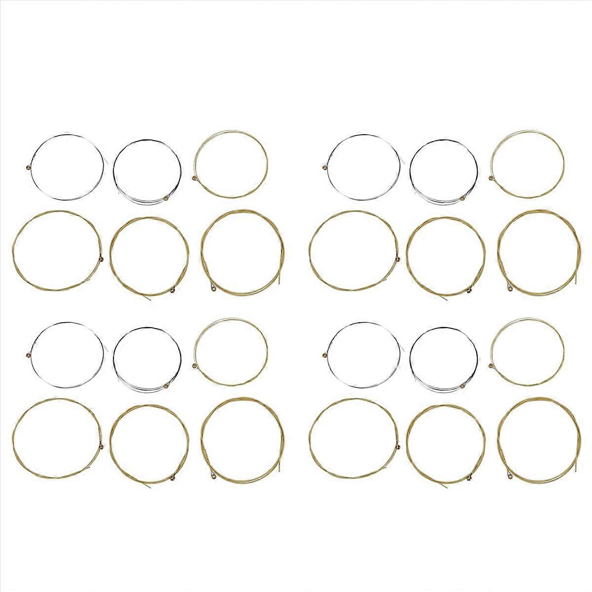 Set 6 Metal Strings for Acoustic Guitar 1 Meter 1M 