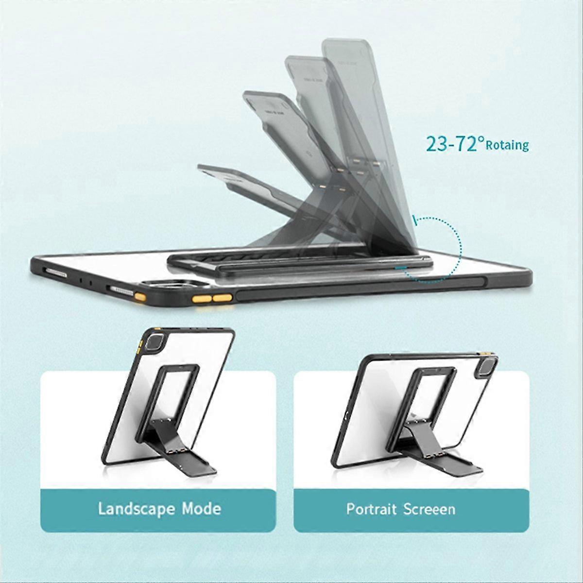 Universal Tablet Stand Foldable Storage Sticky Tablet Bracket Black